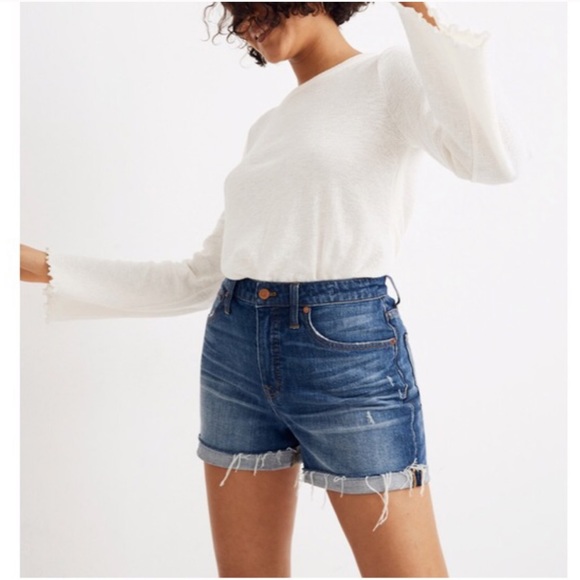 Madewell Pants - Madewell high rise denim shorts cutoff edition